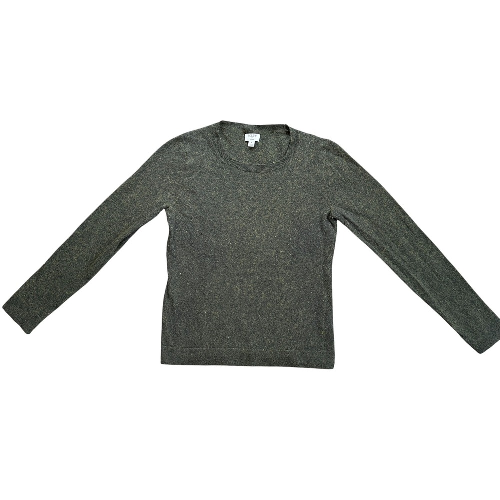 J.Crew Teddie Sweater Wmns Medium Olive Green Merino Wool Blend F5199 Excellent - Picture 3 of 7